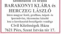 Köztünk élő példaképek előadássorozat - Barakonyi Klára-Herczeg László
